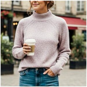 Abercrombie Blush Essential Turtleneck XS